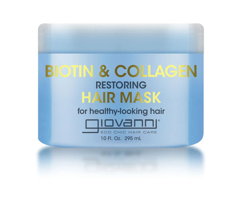 Biotin & Collagen Strength Restore Hair Mask 295ml-GIOVANNI-Matakana Pharmacy